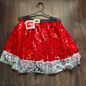 Christmas Red Sequin Santa Tutu Skirt